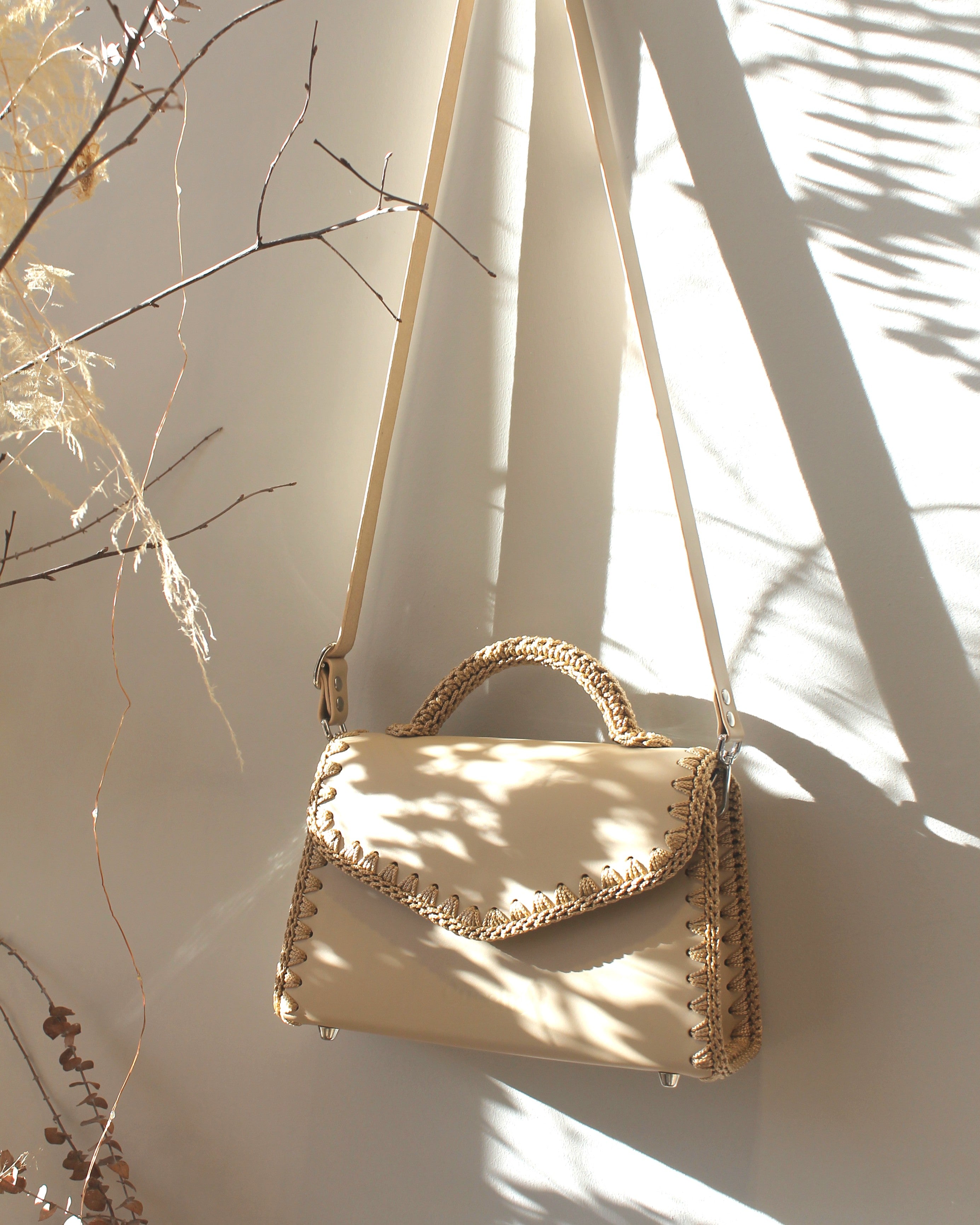 Satchel Bag Sofia M Beige