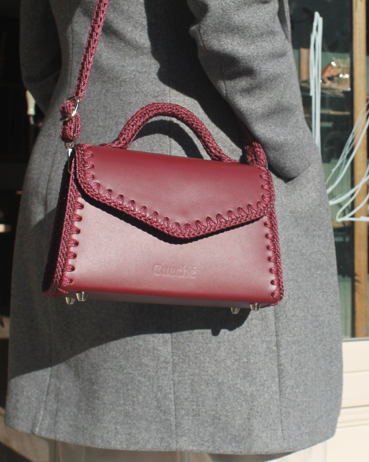 Satchel Bag Sofia M Bordeaux
