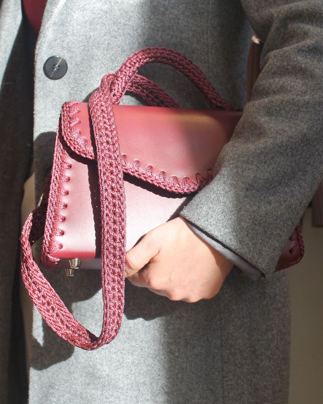 Satchel Bag Sofia M Bordeaux