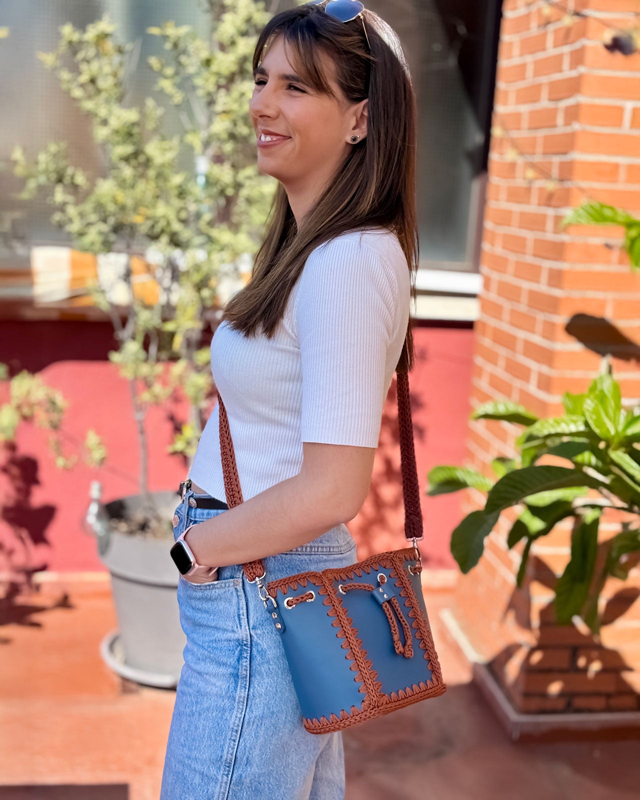 Bucket Bag Olga M Blue