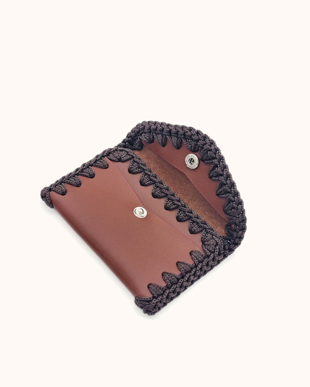 Monedero Tarjetero de Cuero Marrón