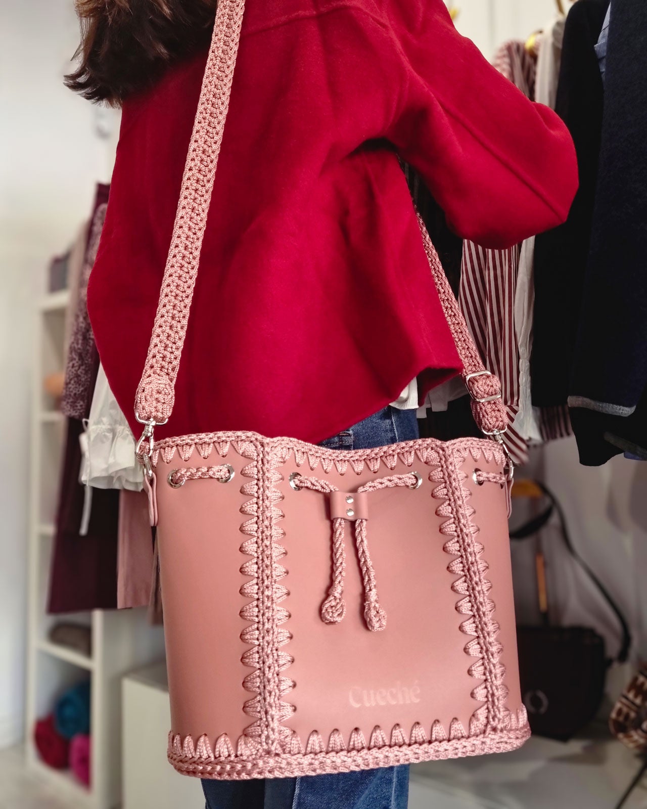 Bolso Bombonera Olga L Rosa Nude