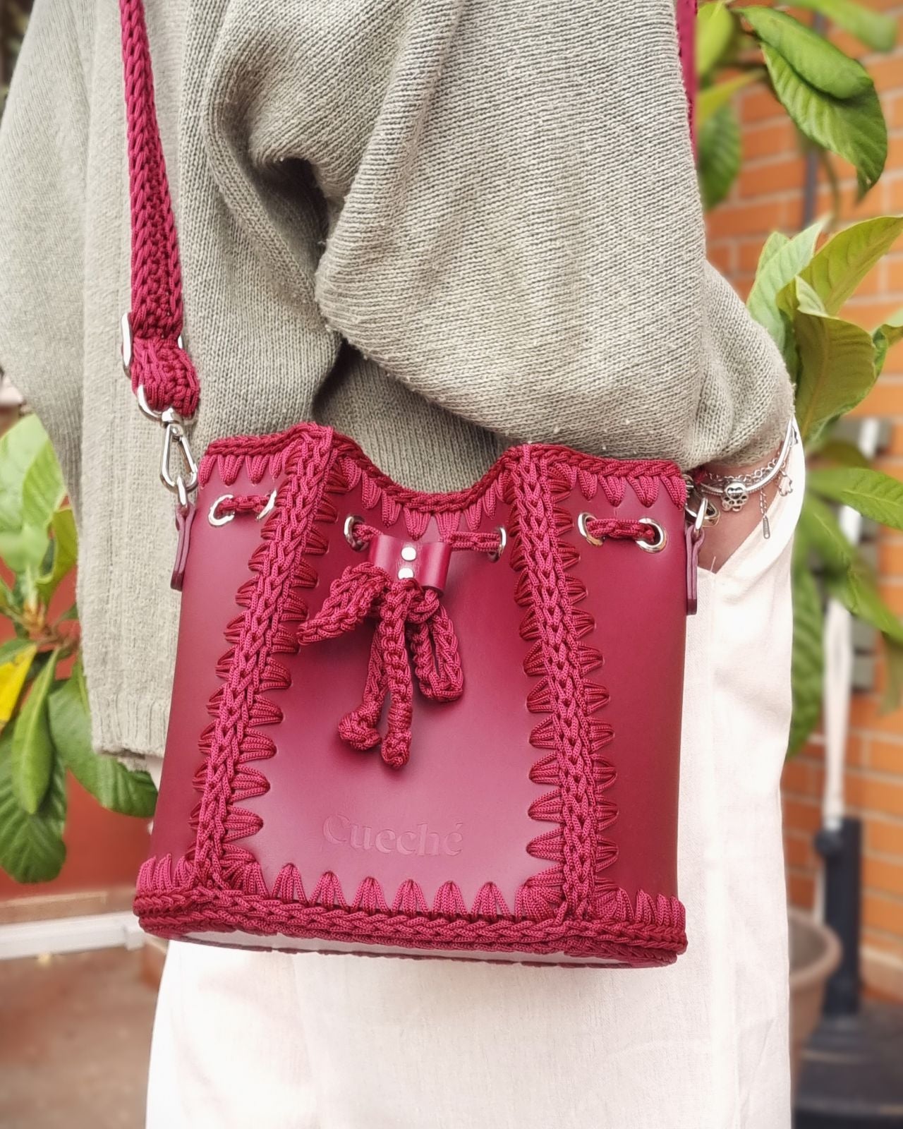 Bolso Bombonera Olga M Burdeos