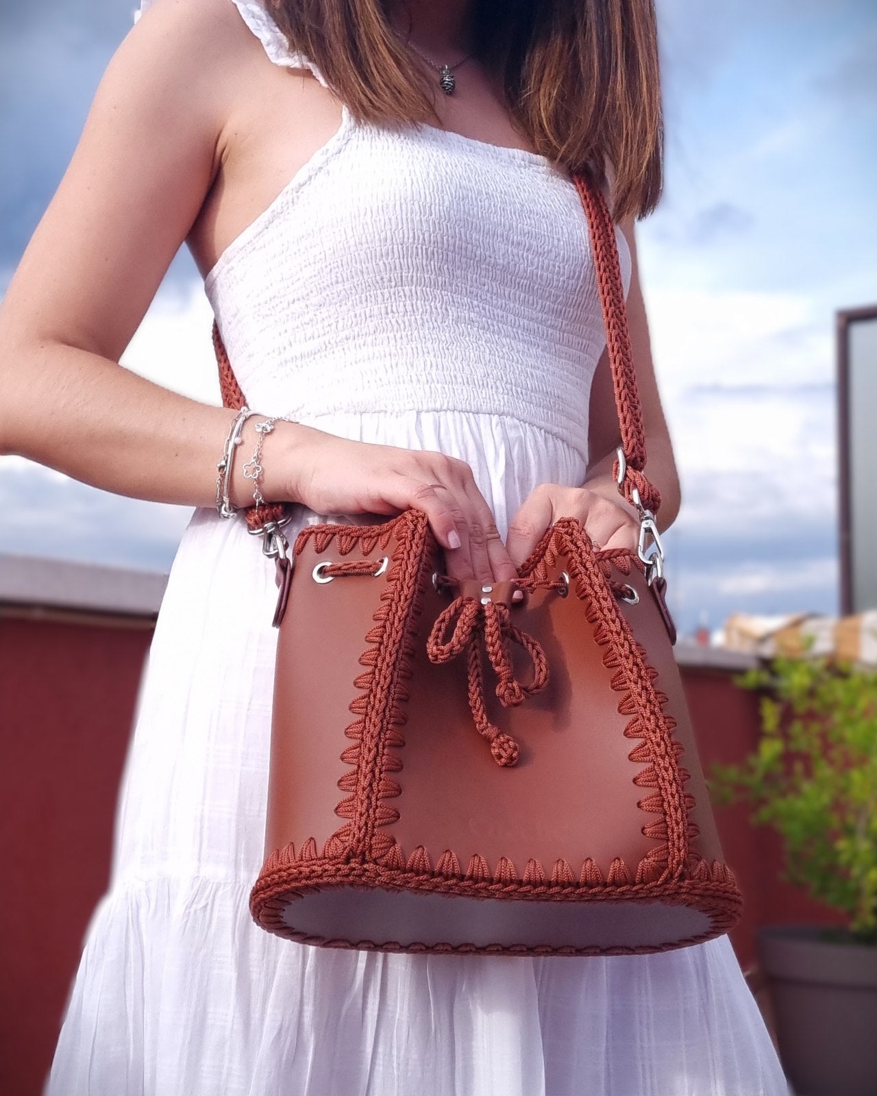 Bolso Bombonera Olga L Marrón