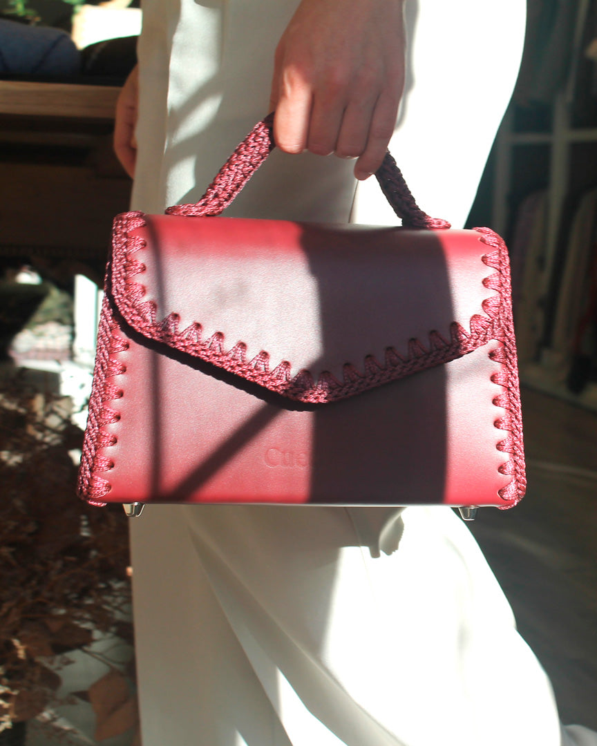 Bolso Satchel Sofia M Burdeos