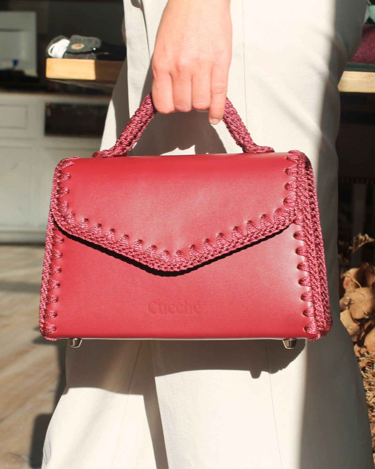 Satchel Bag Sofia M Bordeaux