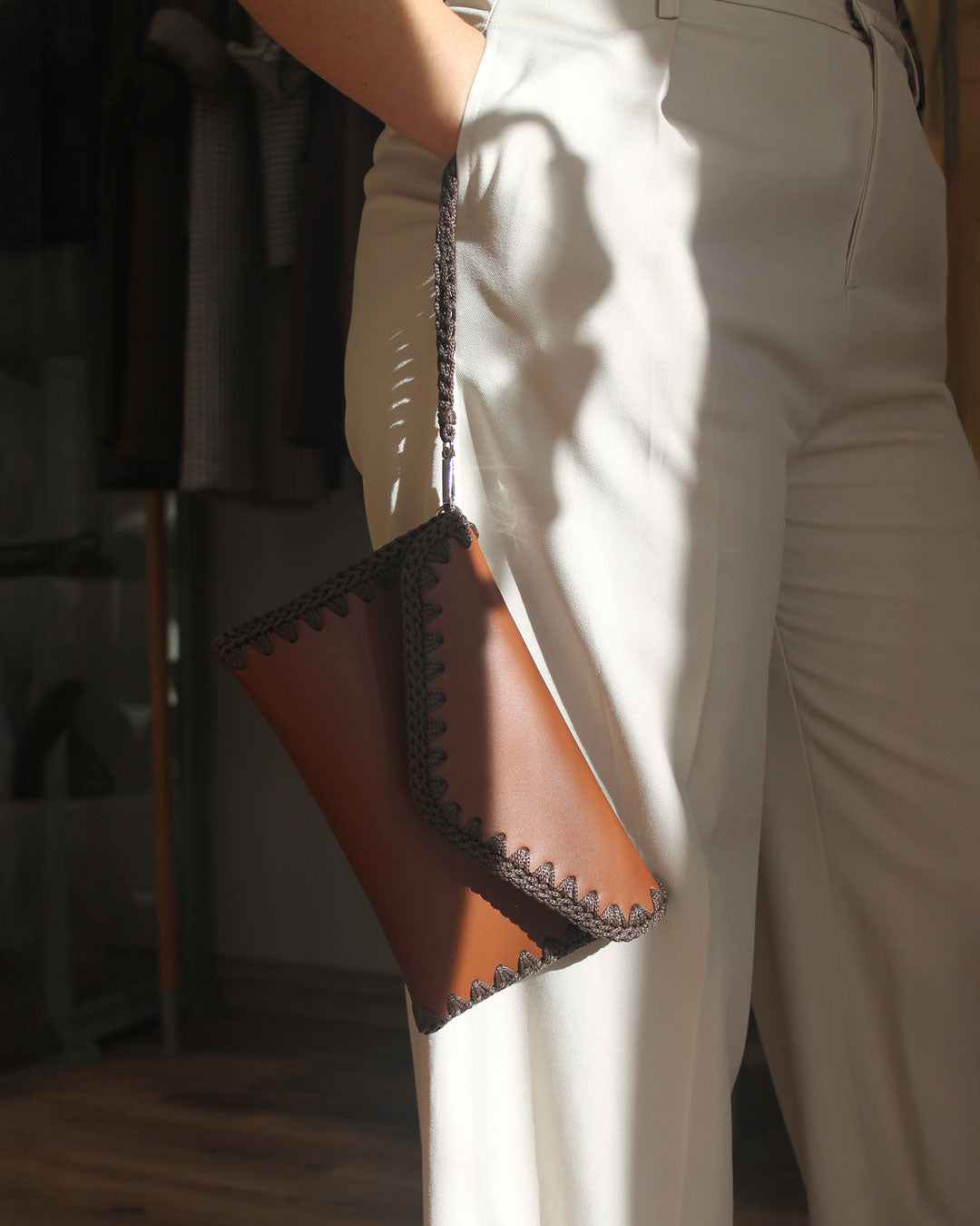 Bolso Clutch Sofia S Marrón