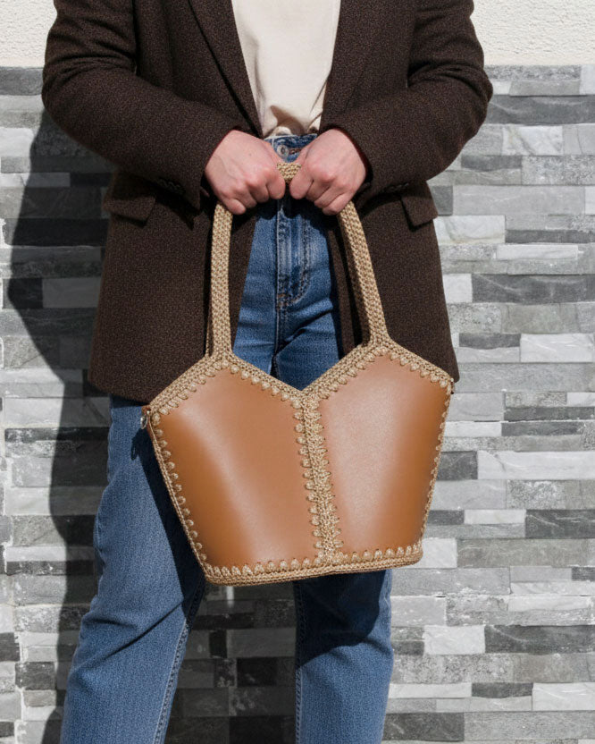 Basket Bag Natalia L Caramel