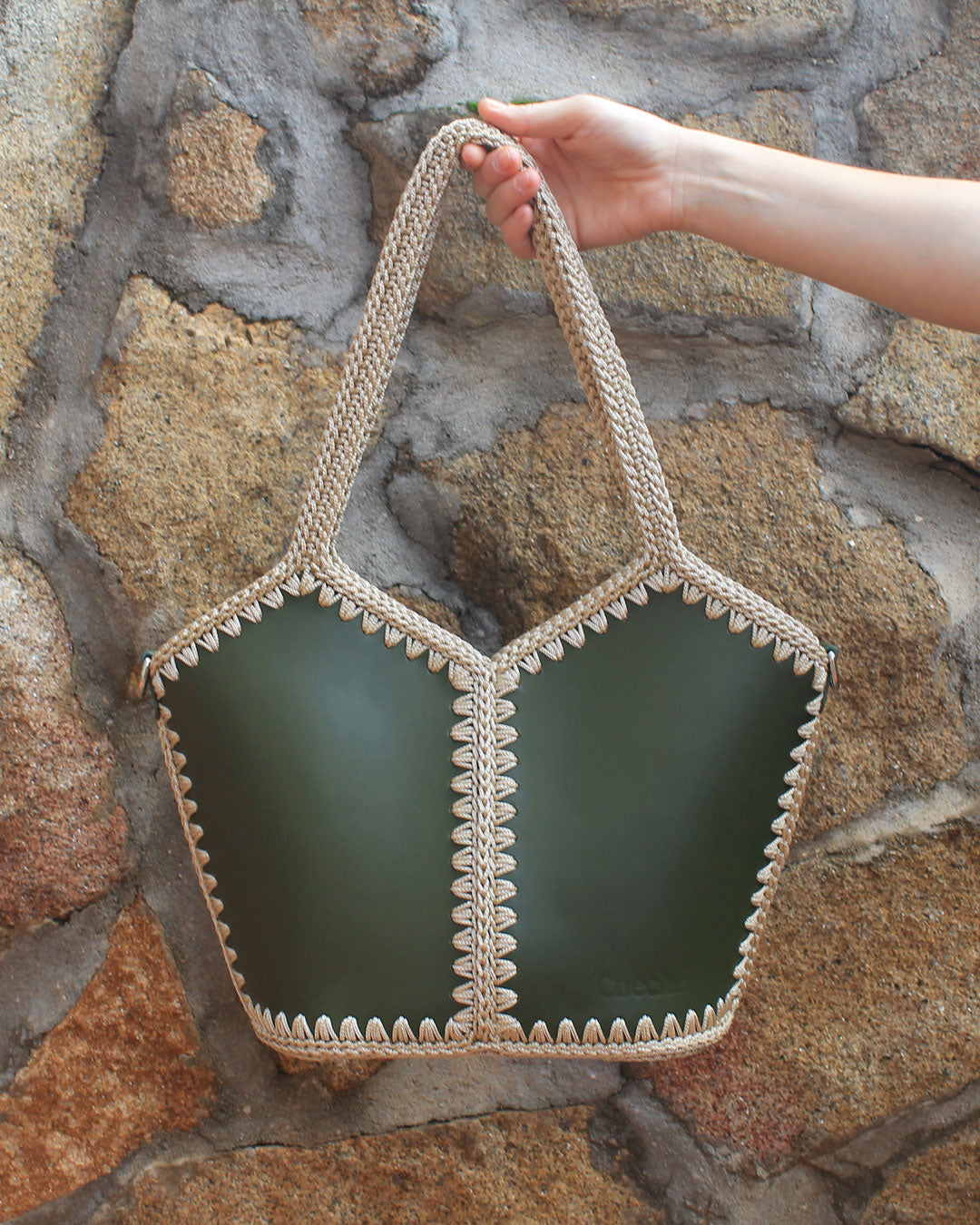 Basket Bag Natalia L Olive Green