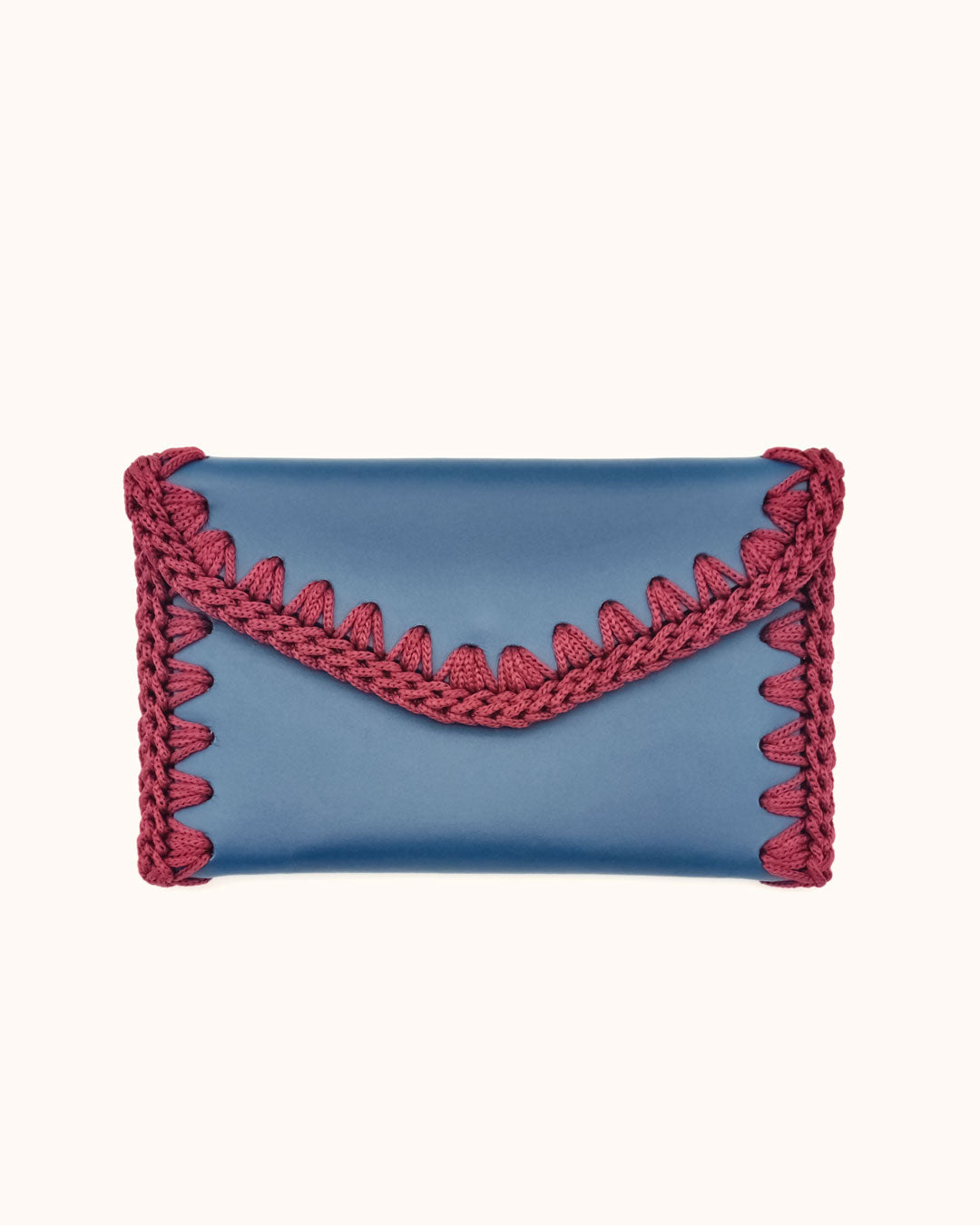 Cartera de Cuero Azul