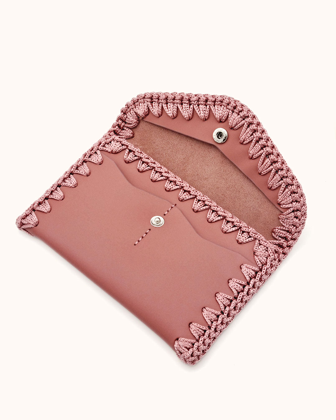 Cartera de Cuero Rosa Nude