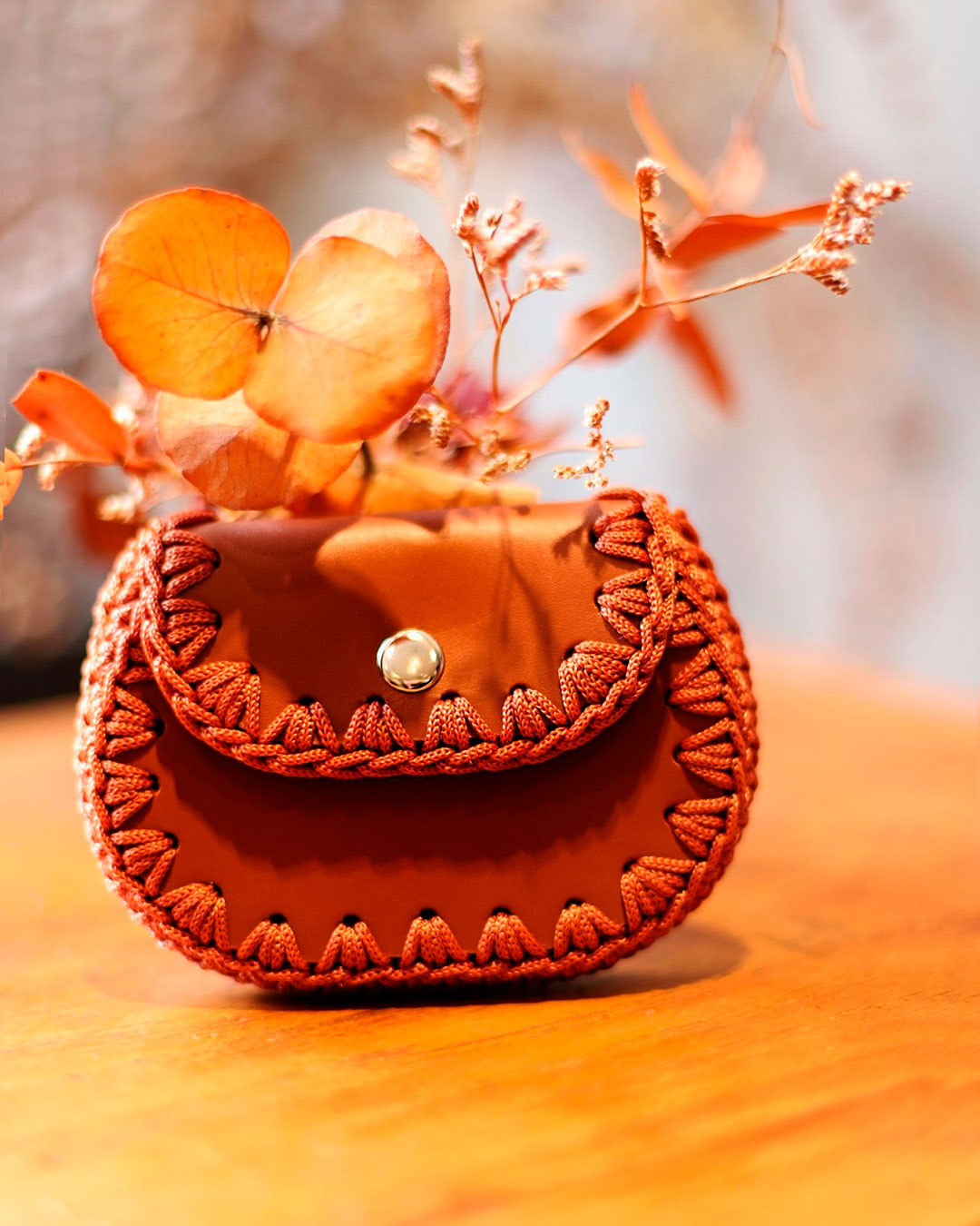 Monedero de Cuero Marrón